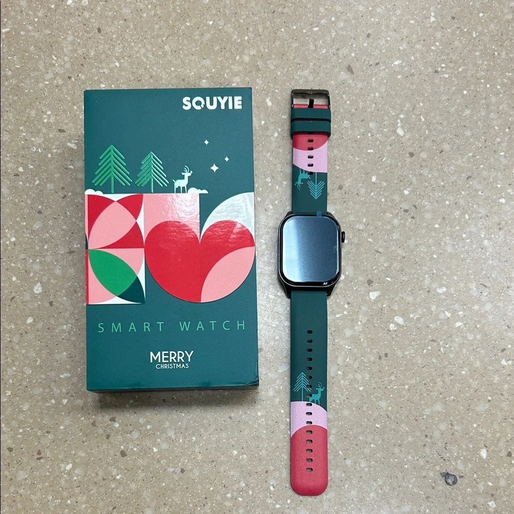 Smartwatch - Festive Green and Pink